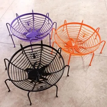 Halloween Spiders Web Fruit Bowls for Trick or Treats
