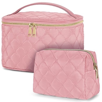 Stylish BAGCRAZY Pink Makeup Bag for Travel and Gifts