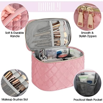 Stylish BAGCRAZY Pink Makeup Bag for Travel and Gifts