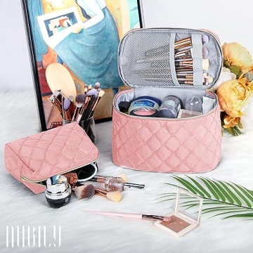 Stylish BAGCRAZY Pink Makeup Bag for Travel and Gifts