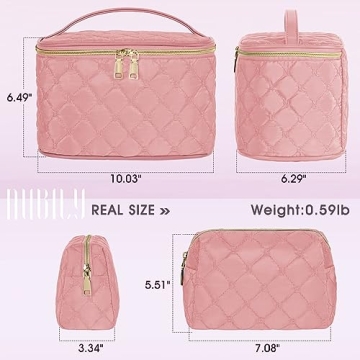 Stylish BAGCRAZY Pink Makeup Bag for Travel and Gifts