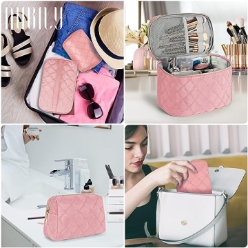 Stylish BAGCRAZY Pink Makeup Bag for Travel and Gifts