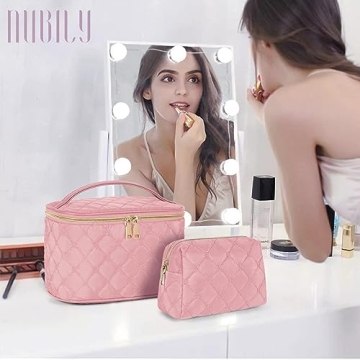 Stylish BAGCRAZY Pink Makeup Bag for Travel and Gifts