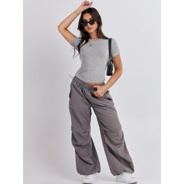 ANRABESS Women's Summer Slim Fit Crew Neck T-Shirt