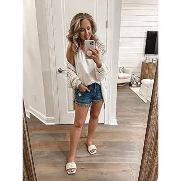 Chic Ermonn Women's Crochet Cardigan Sweater - Boho Style