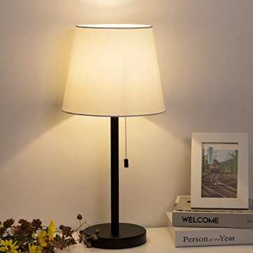 Elegant HAITRAL Bedside Table Lamps Set of 2 for Any Room