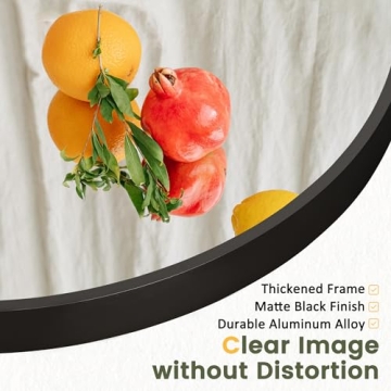 NicBex Arched Full Length Mirror 56"x19" Black Frame