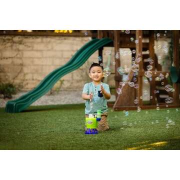 Gazillion Tornado Bubble Machine - Kids Bubble Blower - Blows 4500 Bubbles per Minute - Ideal for Outdoor Fun & Parties - Includes 4 oz. Gazillion Bubble Non-Toxic Solution