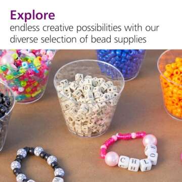 Colorations® Multi-Mix Beads, Great Value Assorted Beads, 1 lb, Approx 3,000 Beads, raft Projects, Crafts for Kids, Jewelry Making, Hair Accessories, Key Chains, Ornaments