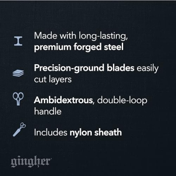 Gingher Premium 5" Fabric Scissors for Perfect Cuts