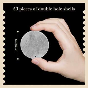 Tatuo 60 Pcs Round Capiz Shells - Perfect for DIY Crafts & Decor