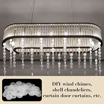 Tatuo 60 Pcs Round Capiz Shells for Crafting & Decor