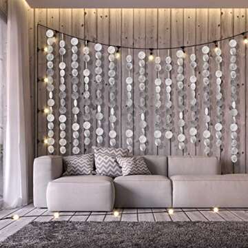 Tatuo 60 Pcs Round Capiz Shells for Crafting & Decor