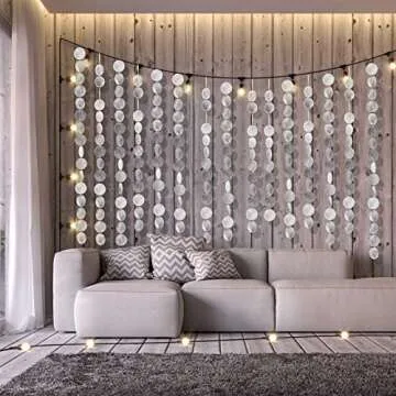 Tatuo 60 Pcs Round Capiz Shells for Crafting & Decor