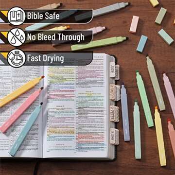 Mr. Pen- Aesthetic Highlighters, 20 pcs, Chisel Tip, Pastel Colors, No Bleed Bible Highlighter Pastel,Assorted Colors, Christmas Gifts