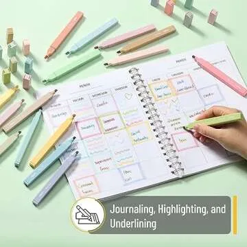 Mr. Pen Aesthetic Highlighters, 20 Pastel No Bleed Set