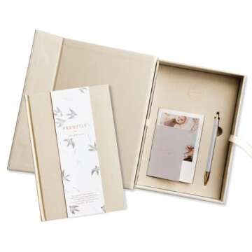 Promptly Journals - Childhood History Journal Gift Set - Baby Books First Year and Pregnancy Journal...