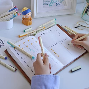 WRITECH Arts Brush Pens Water Based Vintage Colors for Art