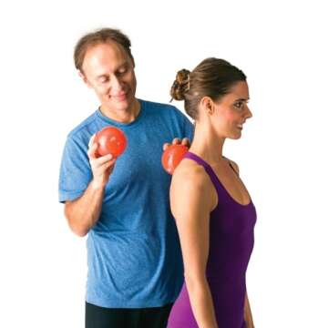 OPTP Franklin Method Smooth Ball Set - Adjustable Firmness Massage Roller Ball Set for Back and Neck Massage - Gentle Deep Muscle Massage for Sensitive Soft Tissue Relief