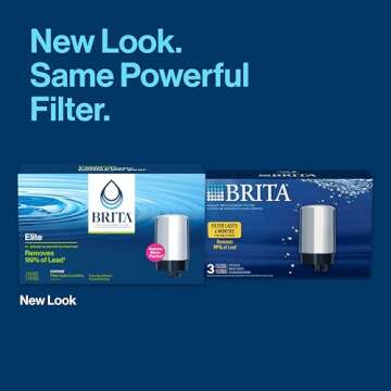 Brita Replacement Water Filter for Faucet Mount, Removes 99% of Lead, Sink Filtration System, Chrome, 3 Count