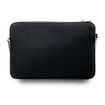 Michael Kors Women's Jet Set Item Crossbody Bag in Black with Silver hardware (Black/Silver)