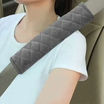 Amooca Seat Belt Covers - 2 Cushion Pads for Comfort