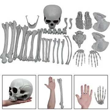 28 Pcs Halloween Skeleton Bones Set for Spooky Decor