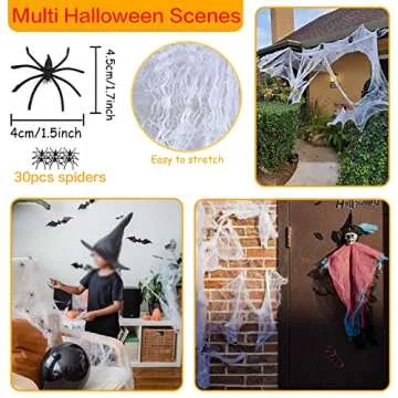 28 Pcs Halloween Skeleton Bones Set for Spooky Decor