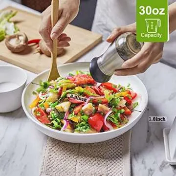 DeeCoo Porcelain Pasta Bowls - Elegant & Versatile