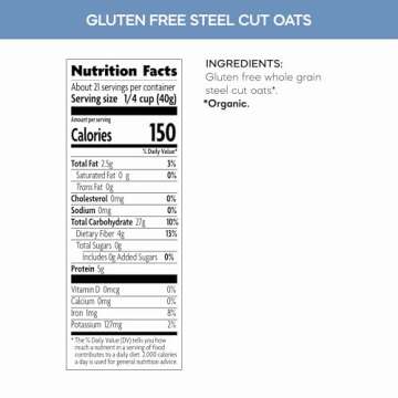 Nature's Path Organic Steel Cut Oats Oatmeal, 30 oz (Pack of 6), Gluten Free, Non-GMO