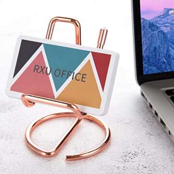 Stylish RXU Rose Gold Business Card Holder - 2 Pack