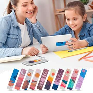 40 Pcs Calm Strips,Calm Strips for Anxiety Sensory Stickers,Fidgets for Classroom Rough Sensory Strips,Sensory Stickers for Anxiety Relief,Calming Strips Calm Down Corner Supply (Boho Style)