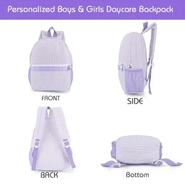 MT WORLD Monogram Personalized Toddler Backpack