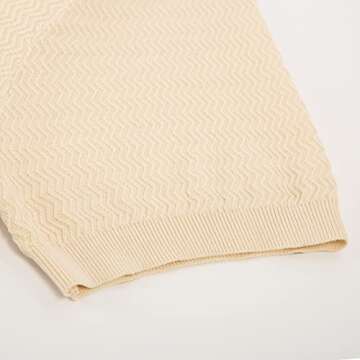 Mens Short Sleeve Vintage 50s Clothing Casual Button-Down Polo Shirts Beige S