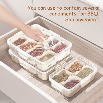 Portable 8-Compartment Snackle Box for Fresh Snacks On The Go