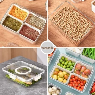 Portable 8-Compartment Snackle Box for Fresh Snacks On The Go
