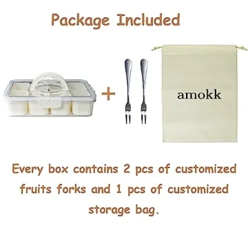 Portable 8-Compartment Snackle Box for Fresh Snacks On The Go