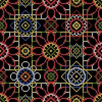 Pllieay 6 Pieces Black Aida Cloth for Cross Stitch