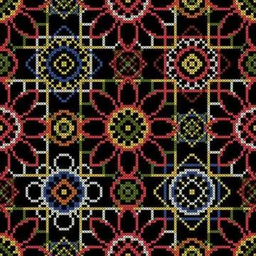 Pllieay 6 Pieces Black Aida Cloth for Cross Stitch