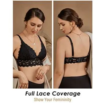 MOMANDA Lace Nursing Bra for Stylish Breastfeeding Maternity