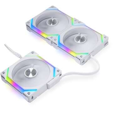 Lian Li UNI Fan SL V2 RGB Revolutionized Daisy-Chain ARGB Fan 120mm Triple Pack White SL120V2-3W