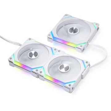 Lian Li UNI Fan SL V2 RGB Revolutionized Daisy-Chain ARGB Fan 120mm Triple Pack White SL120V2-3W