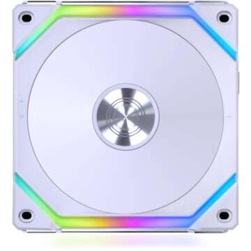 Lian Li UNI Fan SL V2 RGB Revolutionized Daisy-Chain ARGB Fan 120mm Triple Pack White SL120V2-3W