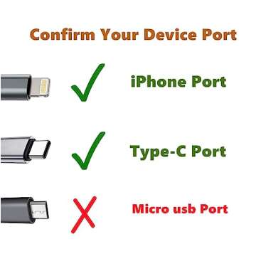 Mini 2-in-1 Cell Phone Fan for iPhone and Android Cellphones with Type C/USB C Port (4 Pack) - Small Personal Portable Pocket Fan Plug in Mobile Phones iPad for Outdoor Travel Commuting (Black)