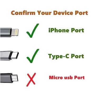 Mini 2-in-1 Cell Phone Fan for iPhone and Android Cellphones with Type C/USB C Port (4 Pack) - Small Personal Portable Pocket Fan Plug in Mobile Phones iPad for Outdoor Travel Commuting (Black)