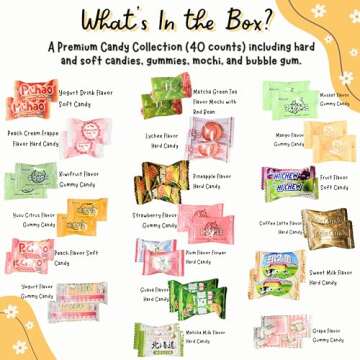 DOTORI SNACK BOX Assorted Asian Mystery Candy Bag | 40 Counts | Premium Quality Candies, Soft Candie...