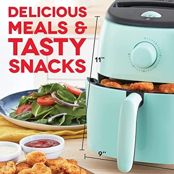 DASH Tasti-Crisp Air Fryer 2.6 Qt Compact Ideal for Small Spaces