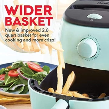 DASH Tasti-Crisp Air Fryer 2.6 Qt Compact Ideal for Small Spaces