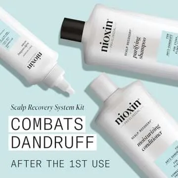 Nioxin Scalp Recovery Purifying Shampoo - Shampoo for Dandruff and Itchy Scalp, 33.8 fl oz (Packaging May Vary)