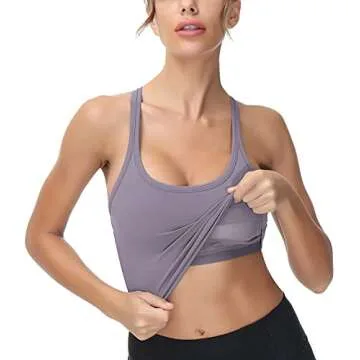 Heathyoga Crop Tops for Women Cropped Tank Tops for Women Racerback Tank Tops with Built in Bras Workout Tank Tops